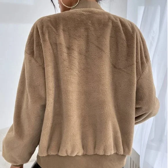 Drop Shoulder Pocket Fleece Jacket - Picture 3 of 5